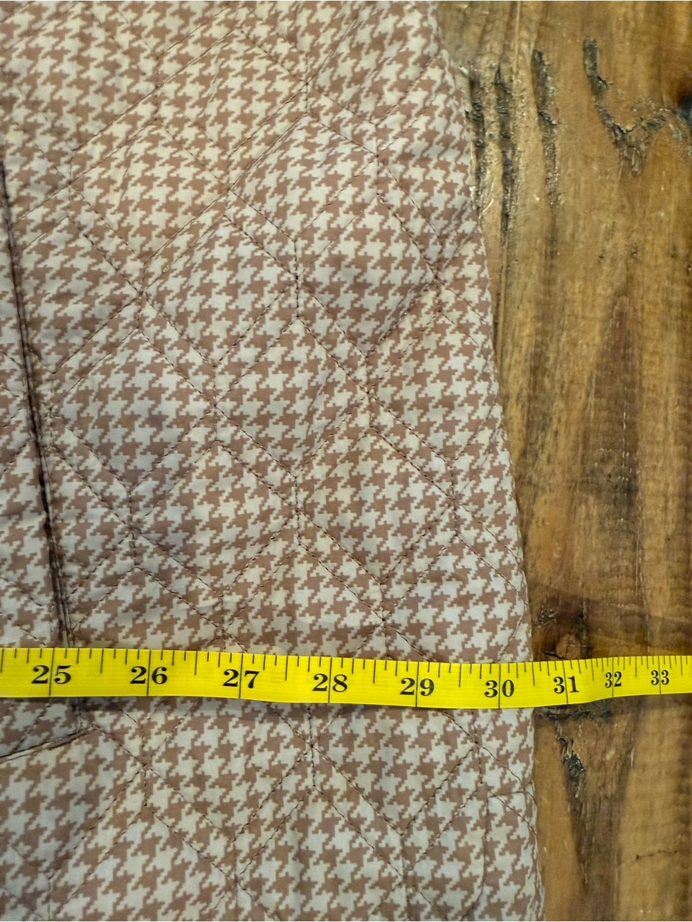 Lands End Quilted Jacket Tan Houndstooth PrimaLoft Insulated Women’s Plus 3X - Picture 12 of 12